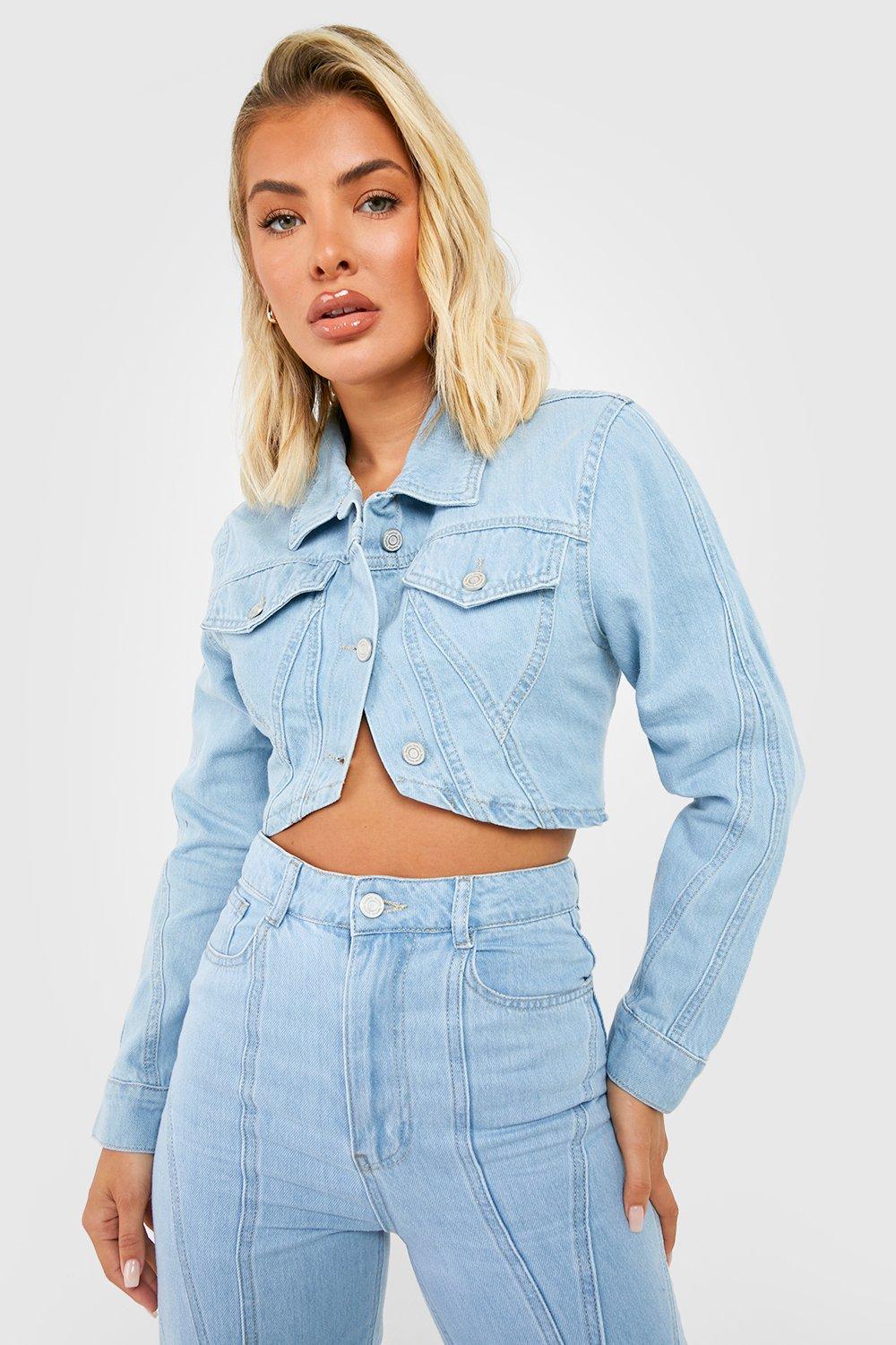 Boohoo denim hotsell jacket womens